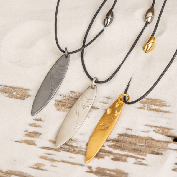Silver Necklace Surfboard